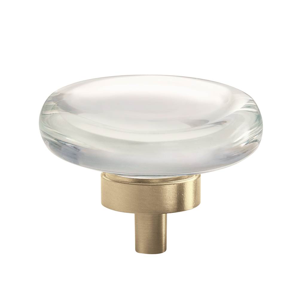 Amerock Glacio 1-3/4 in (44 mm) Diameter Clear/Golden Champagne Cabinet Knob