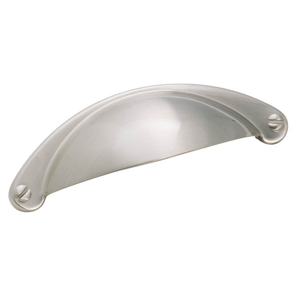 Amerock Cup Pulls 2-1/2 in (64 mm) Center-to-Center Satin Nickel Cabinet Cup Pull