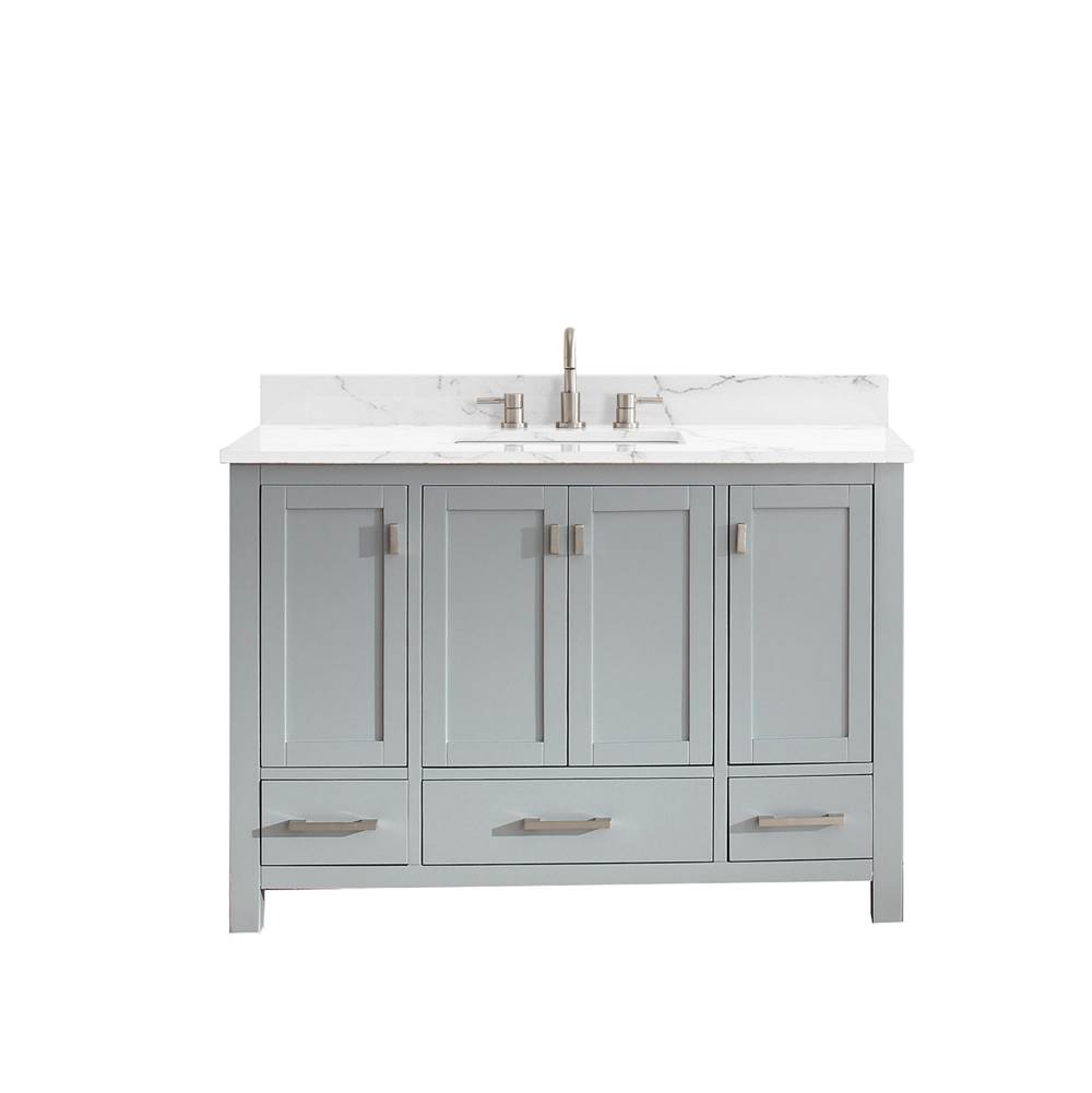 Avanity Avanity Modero 49 in. Vanity in Chilled Gray finish with Cala White Engineered Stone Top