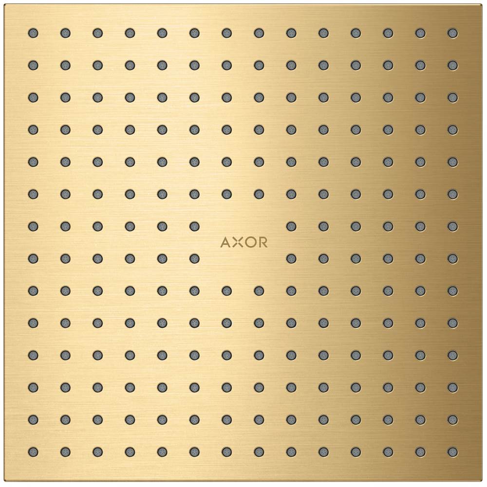 Axor ShowerSolutions Showerhead 250 Square 2-Jet, 2.5 GPM in Brushed Gold Optic