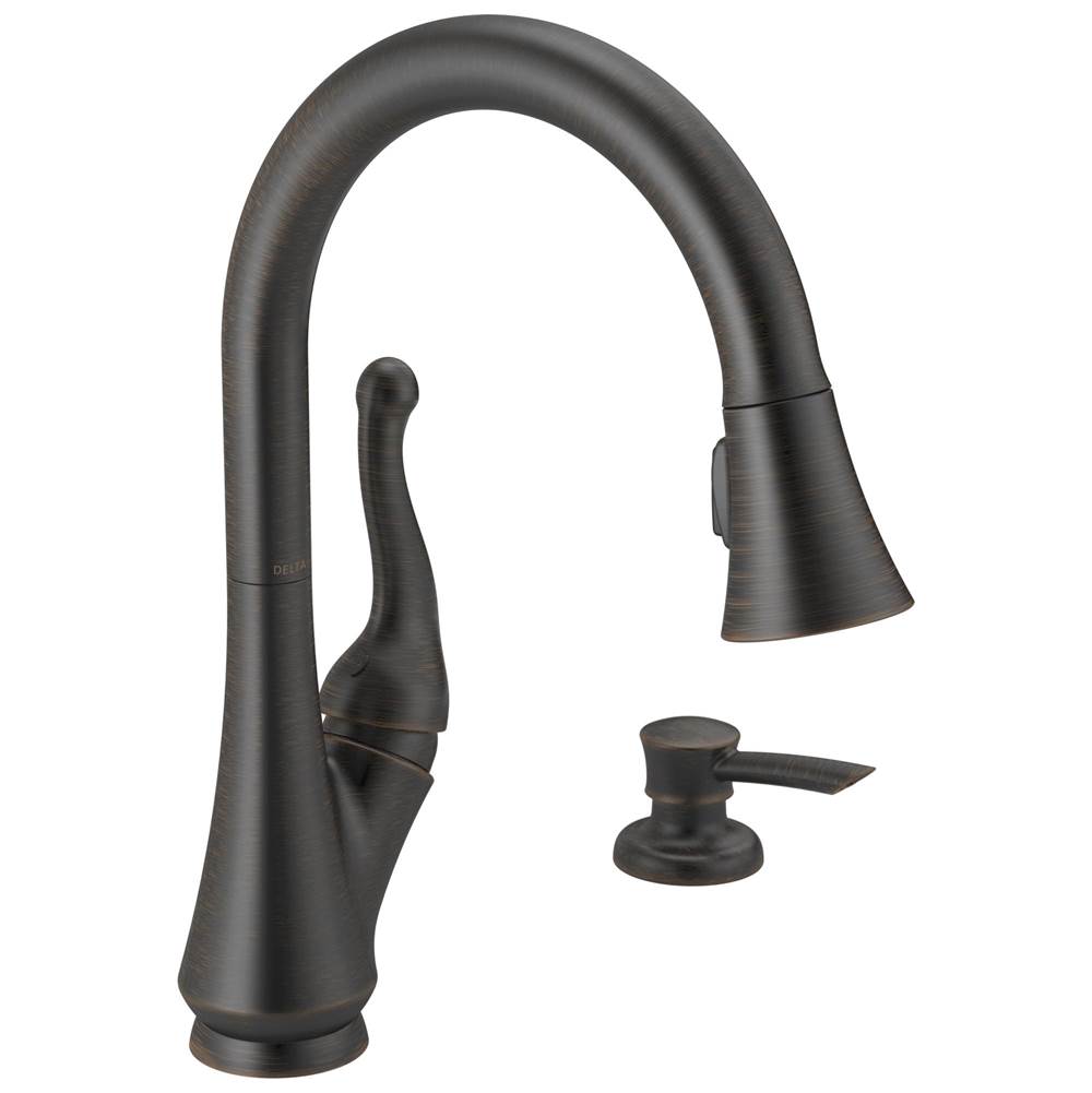 Delta Faucet Talbott™ Single Handle Pull-Down Kitchen Faucet with Soap Dispenser