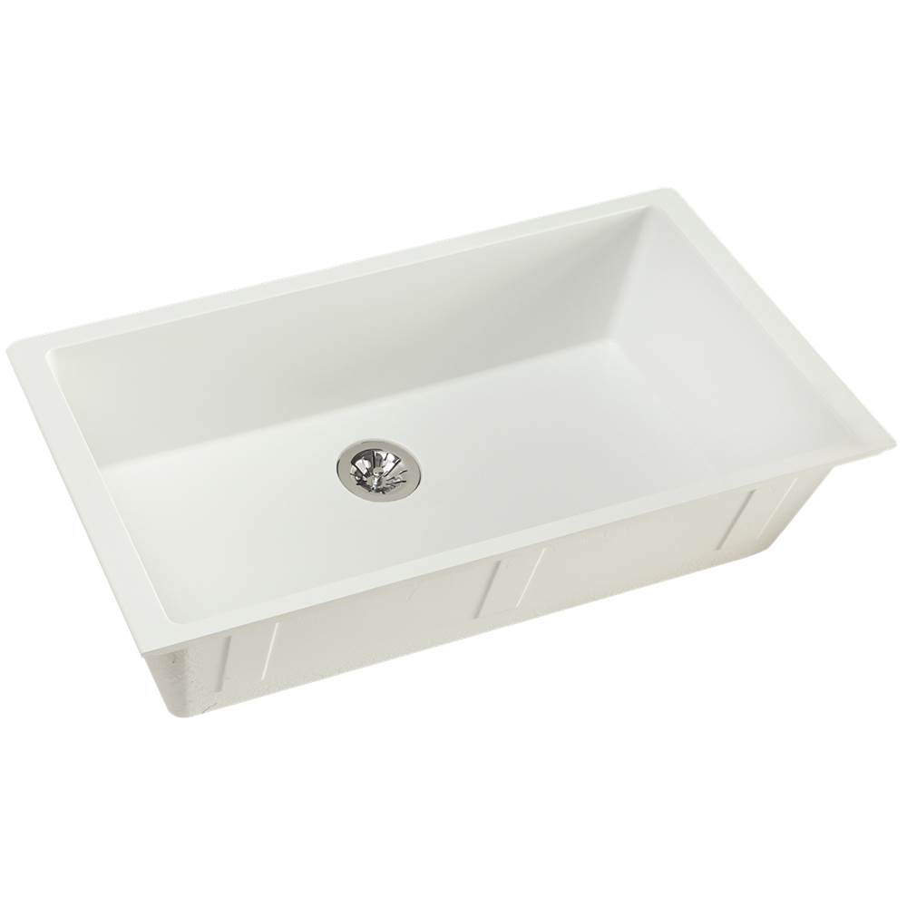 Elkay Reserve Selection Elkay Quartz Luxe 35-7/8'' x 19'' x 9'' Single Bowl Undermount Kitchen Sink with Perfect Drain, Ricotta