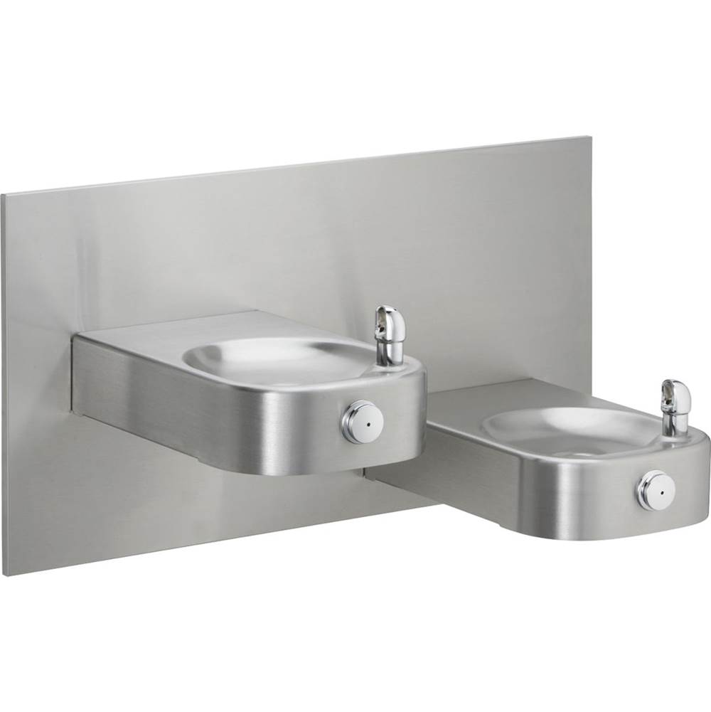Elkay Slimline Soft Sides Heavy Duty Bi-Level Fountain, Non-Filtered Non-Refrigerated Freeze Resistant Stainless