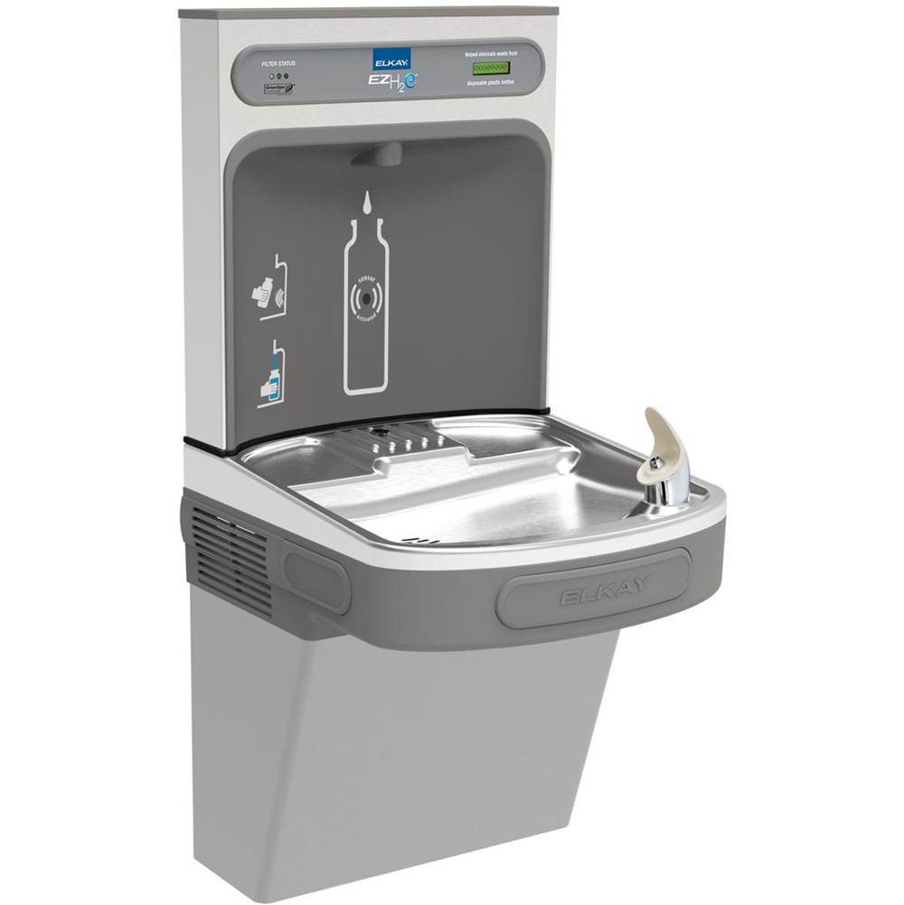 Elkay ezH2O Bottle Filling Station with Single ADA Cooler, Filtered Non-Refrigerated Light Gray