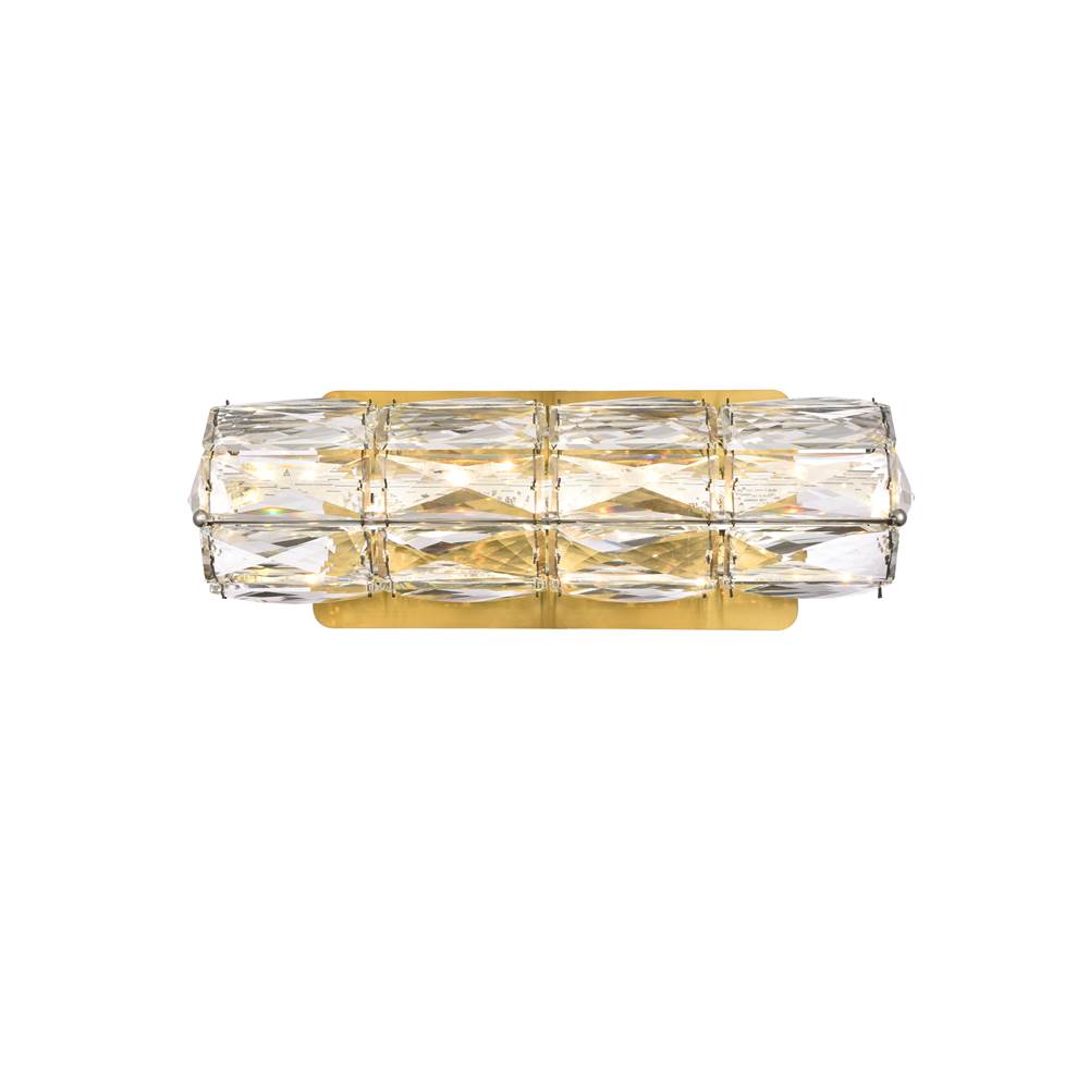 Elegant Lighting Valetta 12 Inch Led Linear Wall Sconce In Gold