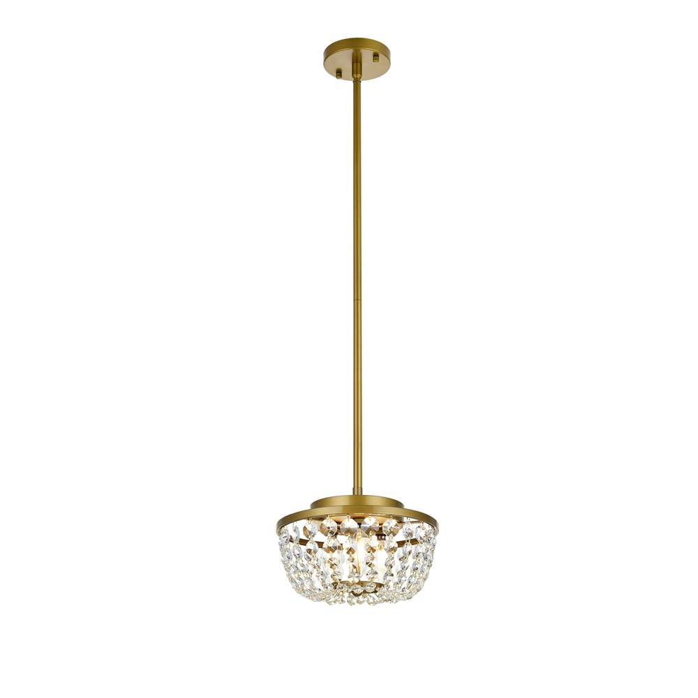 Elegant Lighting Gianna 10 Inch Pendant In Brass
