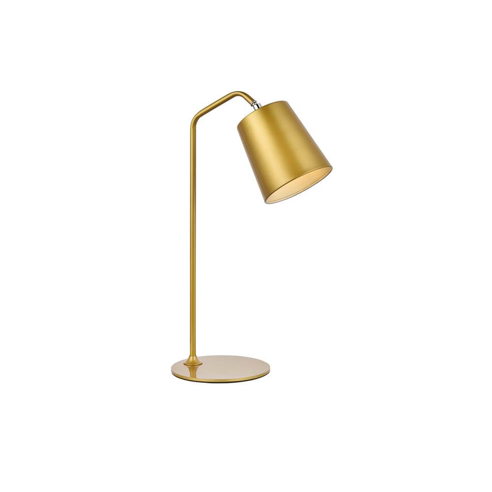 Elegant Lighting Leroy 1 light brass table lamp