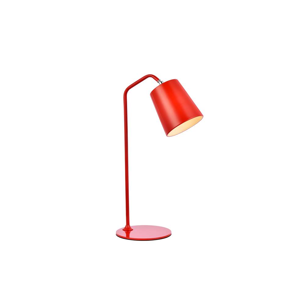 Elegant Lighting Leroy 1 light red table lamp