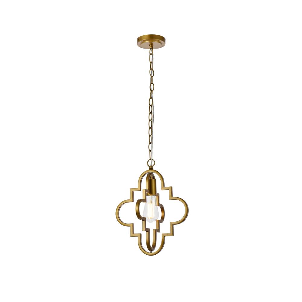Elegant Lighting Sandara 1 light pendant in brass