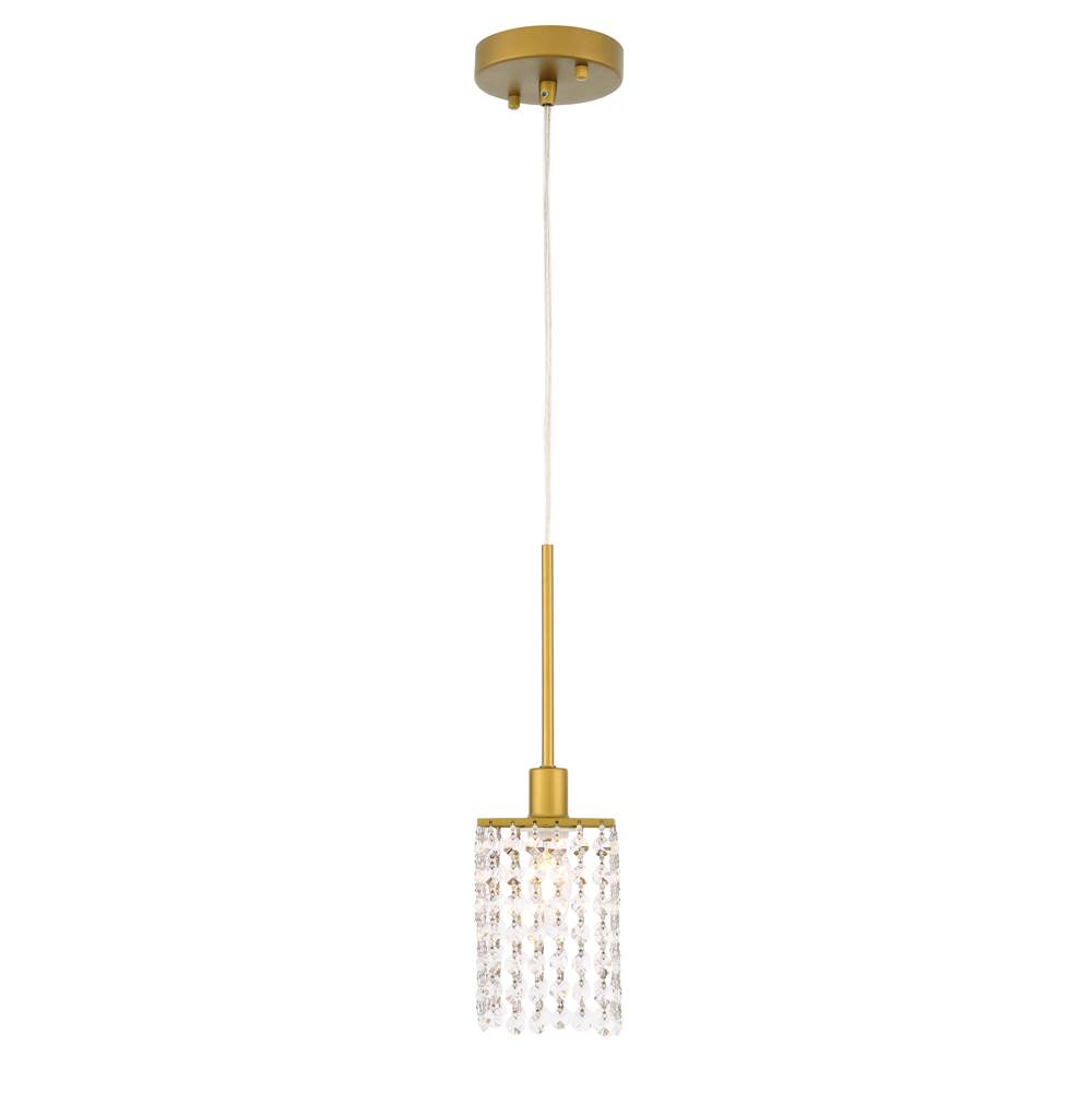 Elegant Lighting Taylor 1 light Brass Pendant