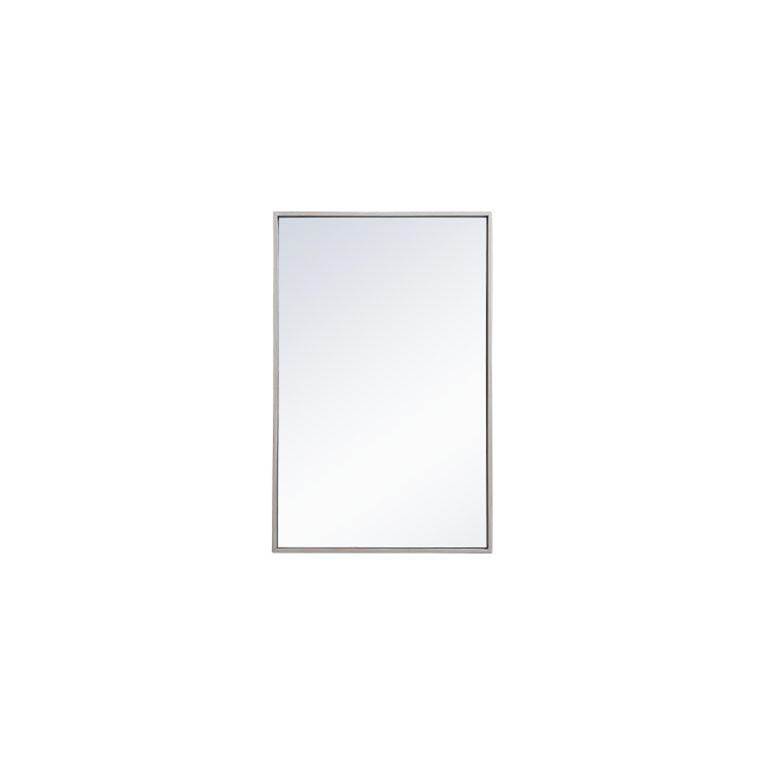 Elegant Lighting Metal Frame Rectangle Mirror 18X28 Inch In Silver