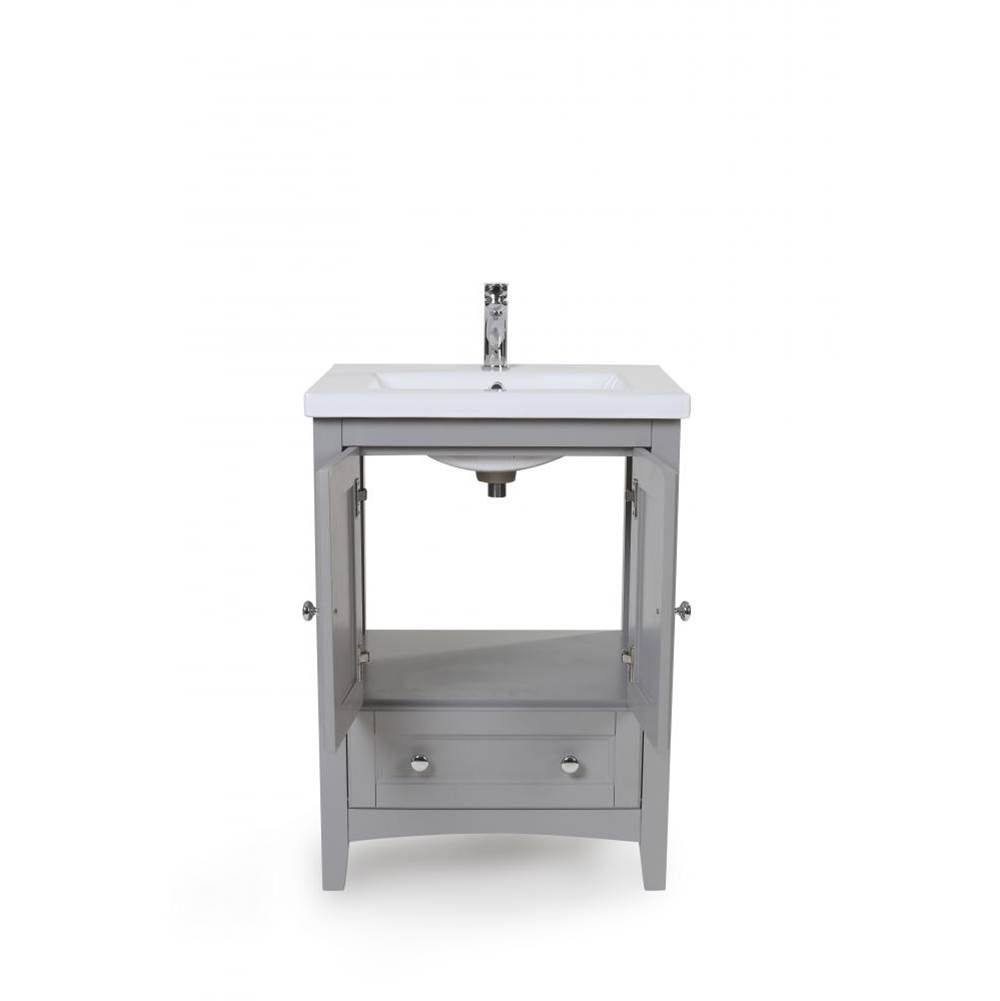 Elegant Lighting Single bathroom vanity set in Medium grey finish