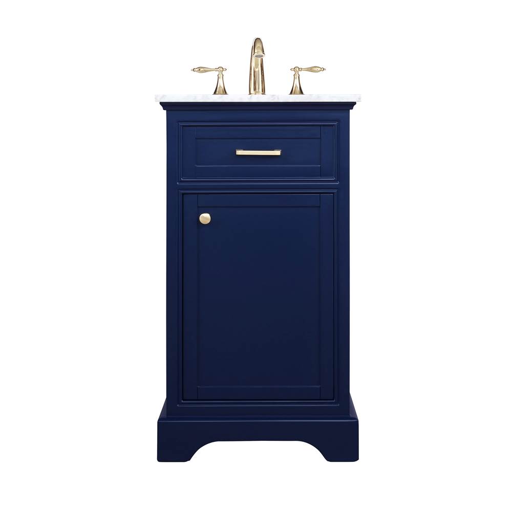 Elegant Lighting Americana 19 Inch Single Bathroom Vanity In Blue