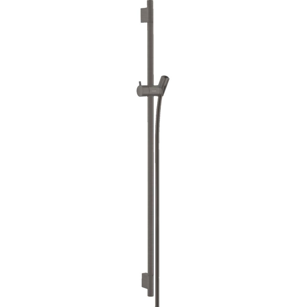 Hansgrohe Unica Wallbar S, 36'' in Brushed Black Chrome
