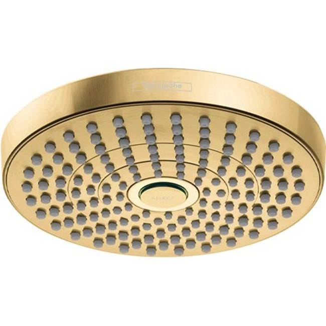 Hansgrohe Croma Select S Showerhead 180 2-Jet, 2.5 GPM  in Brushed Gold Optic