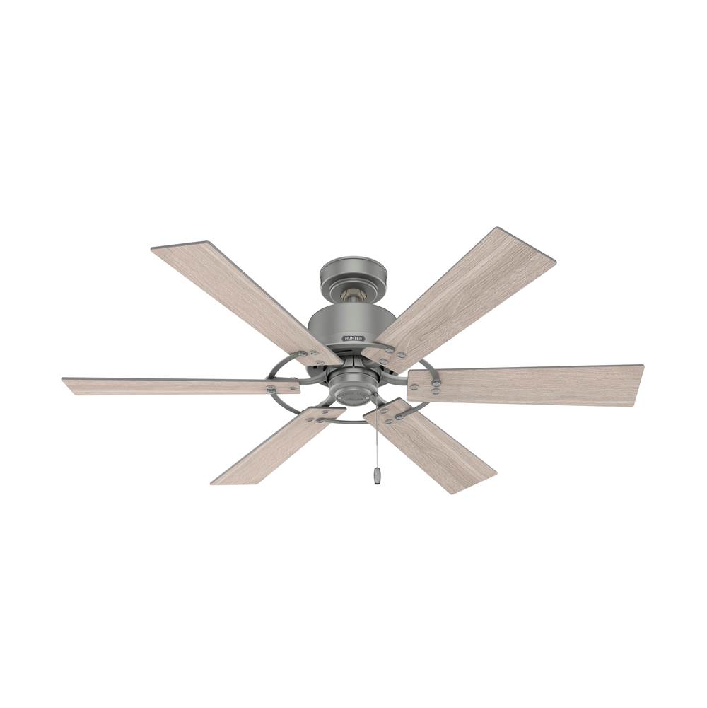 Hunter 52 inch Gilrock Matte Silver Ceiling Fan and Pull Chain