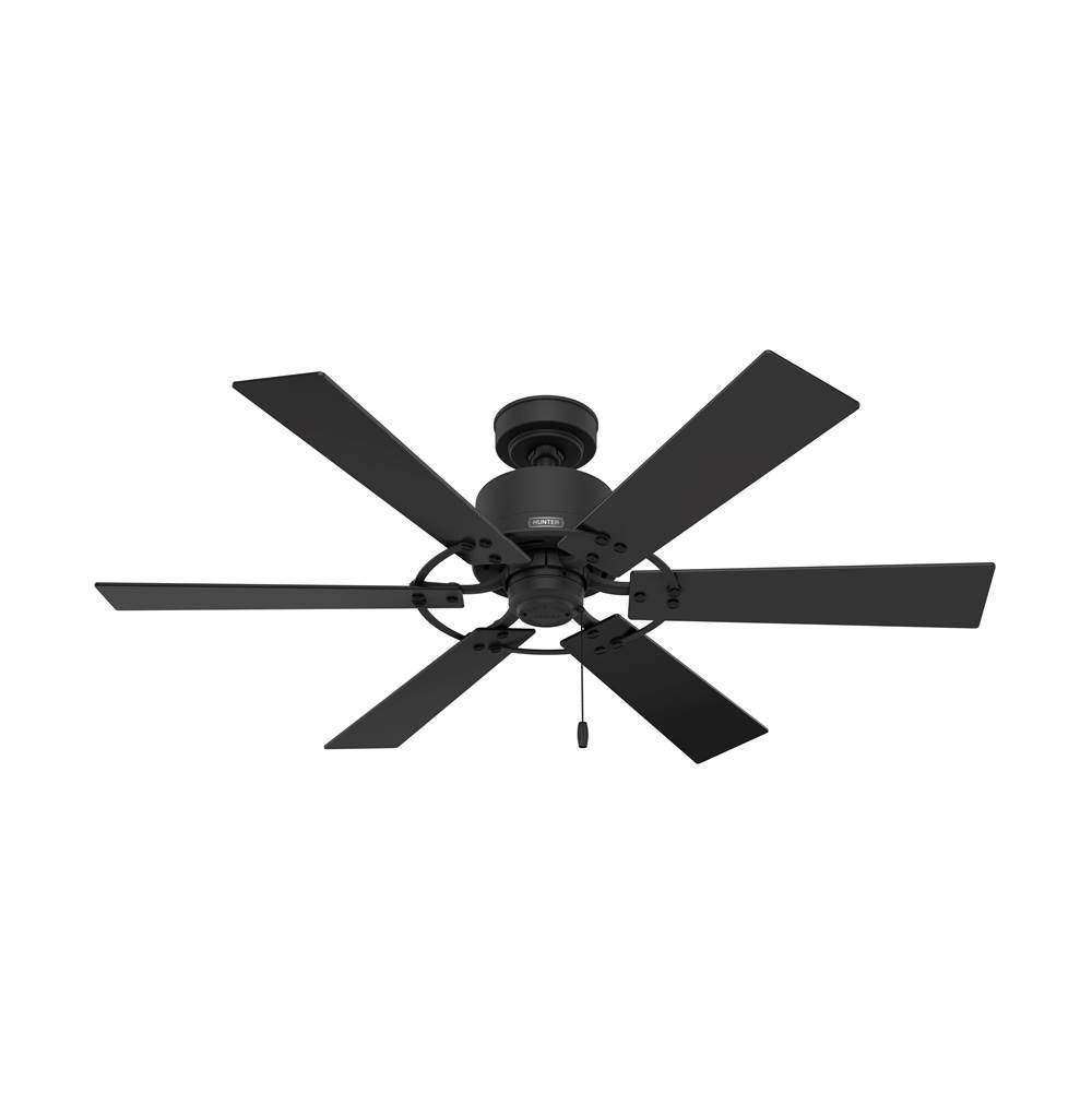 Hunter 52 inch Gilrock Matte Black Ceiling Fan and Pull Chain