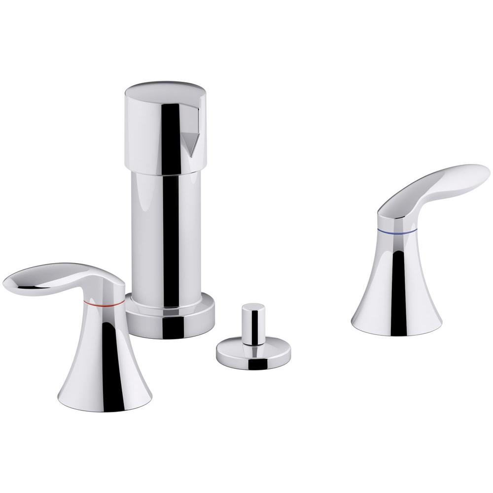 Kohler Coralais® vertical spray bidet faucet with lever handles