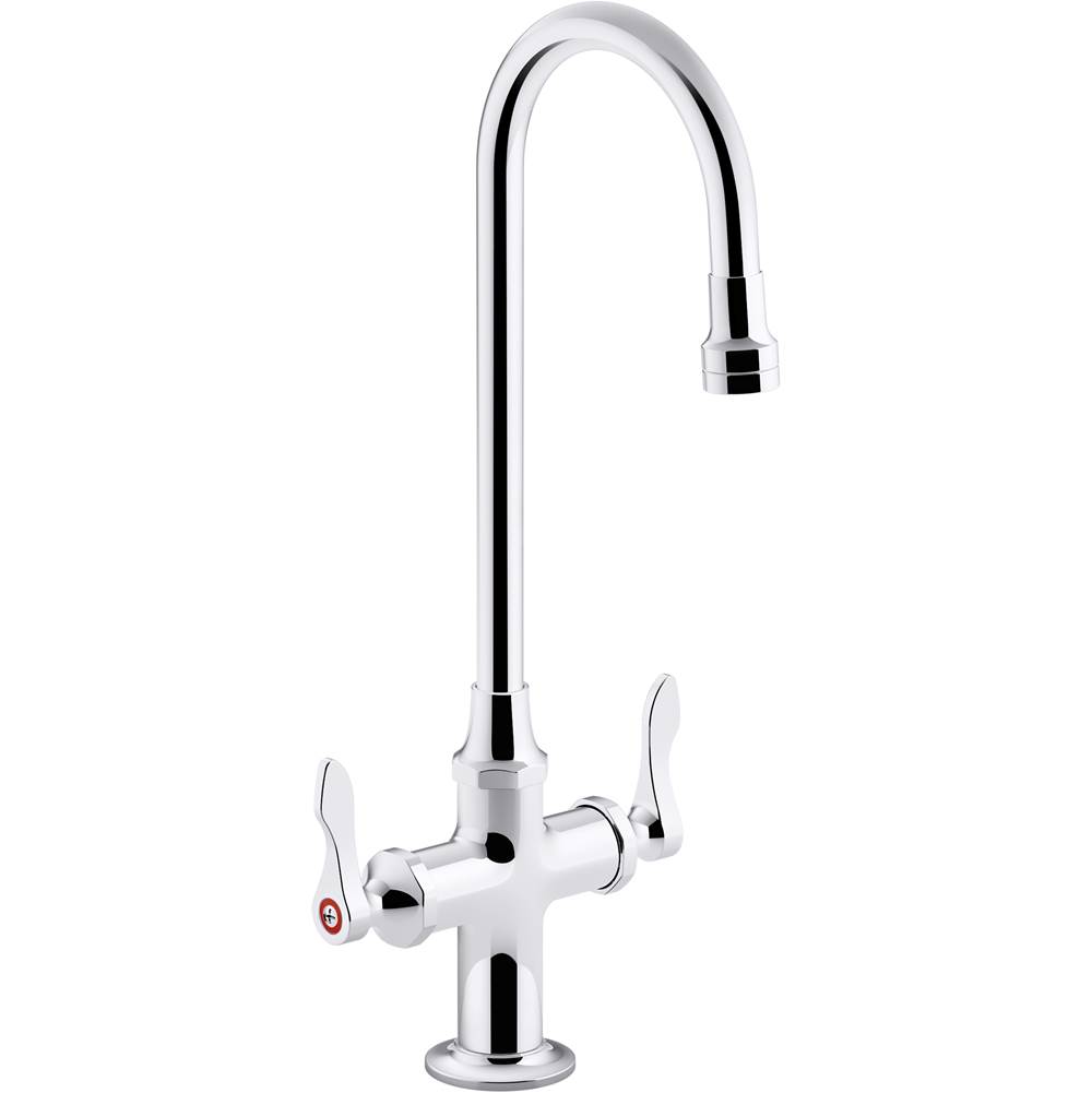 Kohler Triton® Bowe® 1.0 gpm monoblock gooseneck bathroom sink faucet with aerated flow and lever handles, drain not included