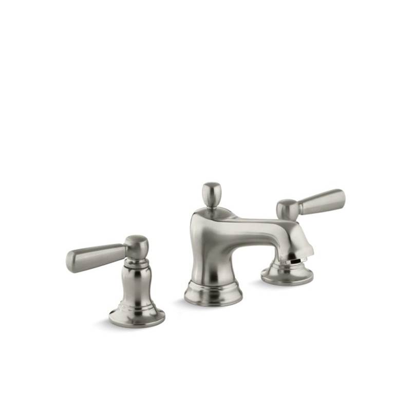 Kohler Bancroft® Widespread bathroom sink faucet with metal lever handles