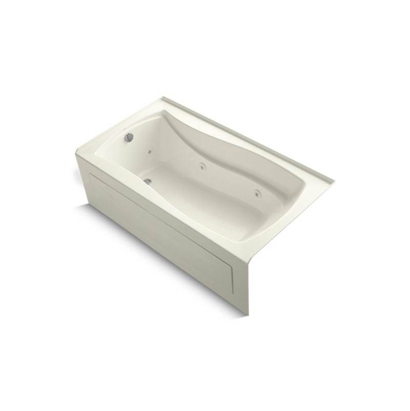 Kohler Mariposa® 66'' x 36'' alcove whirlpool bath with Bask® heated surface, integral apron, integral flange, and left-hand drain