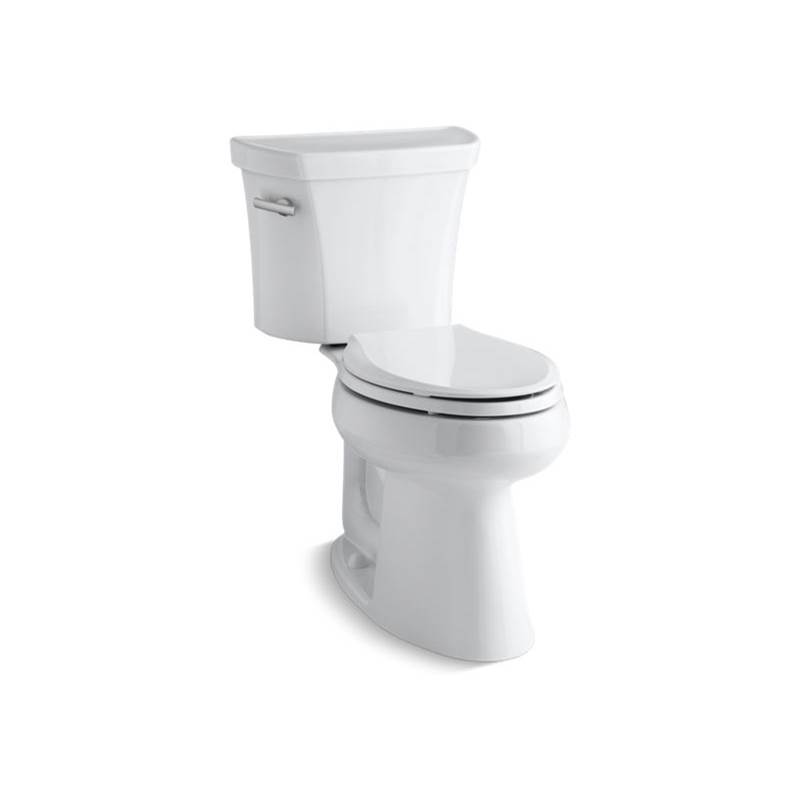 Kohler Highline® Comfort Height® Two-piece elongated 1.28 gpf chair height toilet with tank cover locks, insulated tank and 10'' rough-in