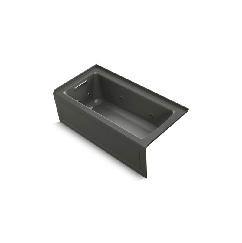 Kohler Archer® 60'' x 30'' alcove whirlpool bath with integral flange and left-hand drain