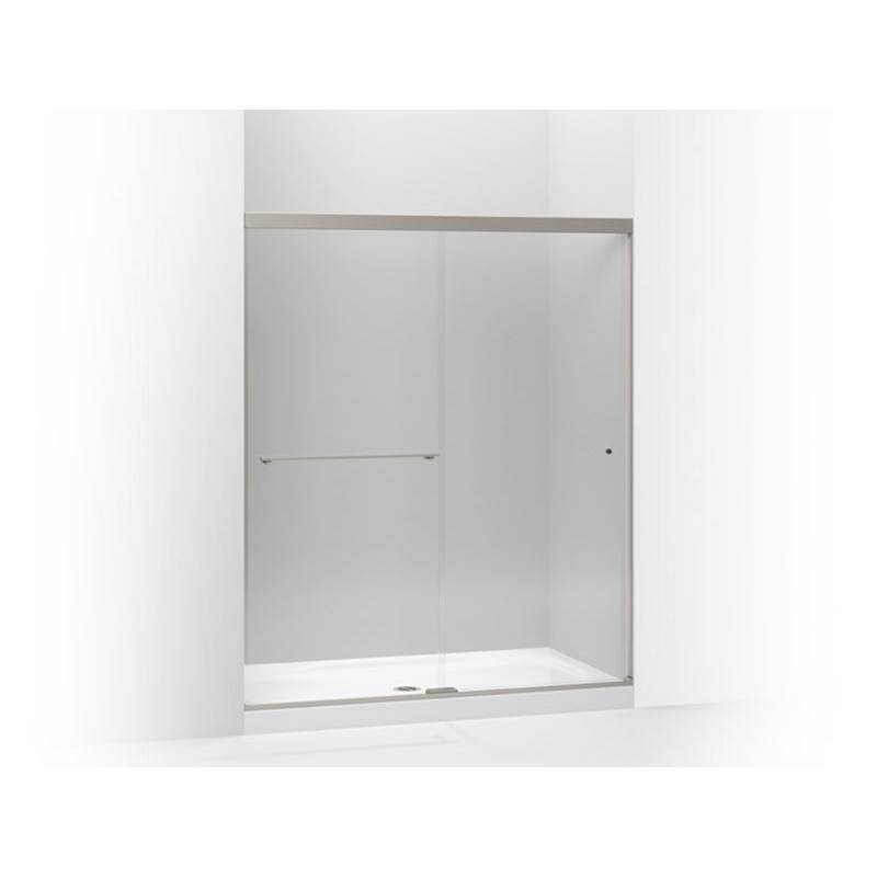Kohler Revel® Sliding shower door, 76'' H x 56-5/8 - 59-5/8'' W, with 5/16'' thick Crystal Clear glass