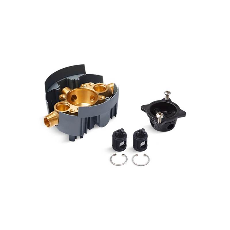 Kohler Rite-Temp® Valve body rough-in with service stops (supplied loose) and universal inlets