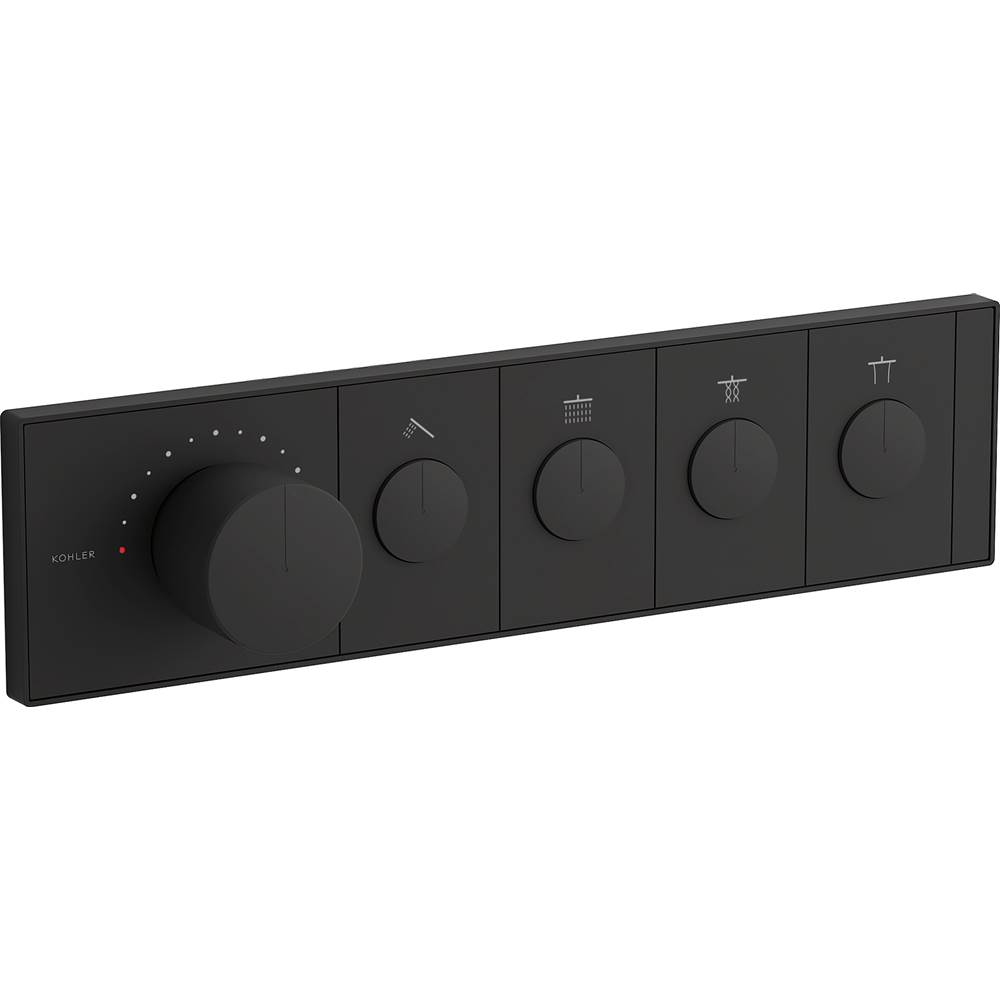 Kohler Anthem Four-Outlet Thermostatic Valve Control Panel With Recessed Push-Buttons