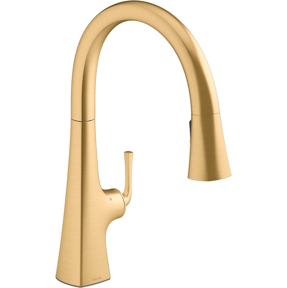 Kohler Graze® Touchless pull-down kitchen sink faucet with three-function sprayhead