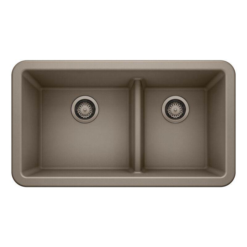 Luxart SILGRANIT® Double Bowl 60/40 Offset Low Divide Apron Front Sink