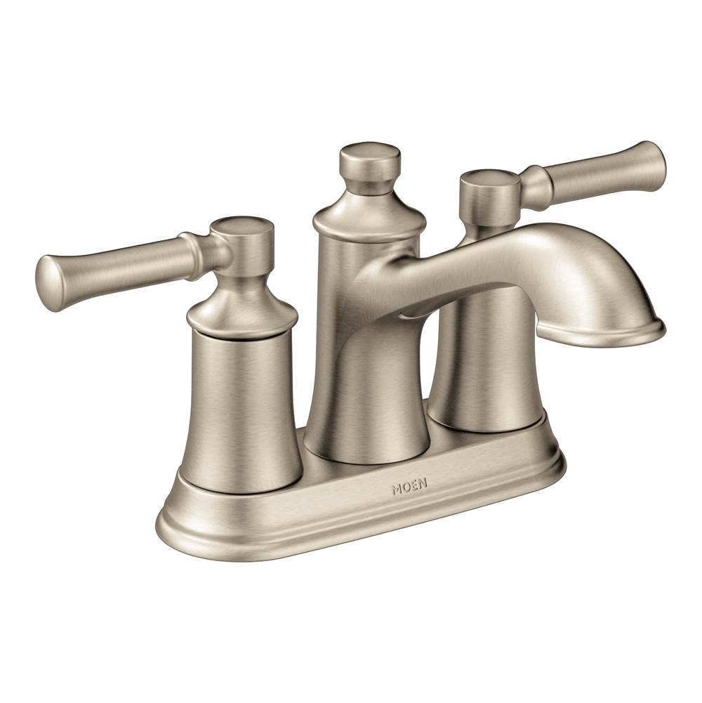 Moen Dartmoor two-handle low arc bathroom faucet, Brushed Nickel, 1