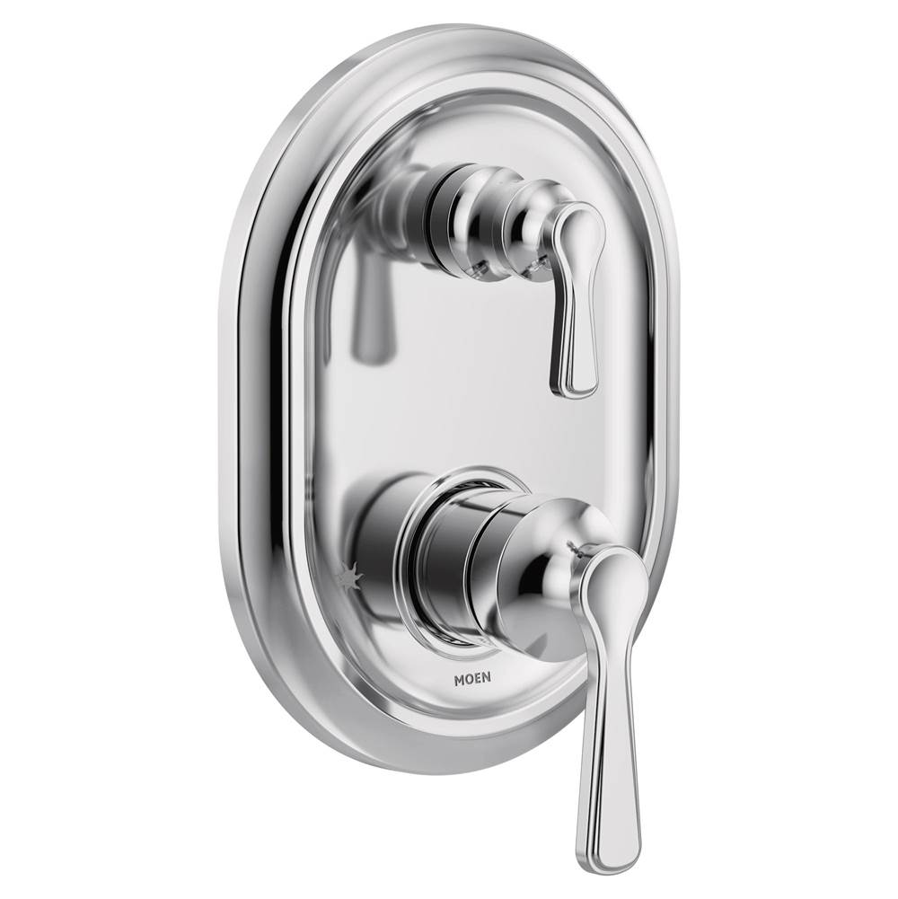 Moen Traditional M-CORE 3-Series 2-Handle Shower Trim with Integrated Transfer Valve in Chrome (Valve Sold Separately)