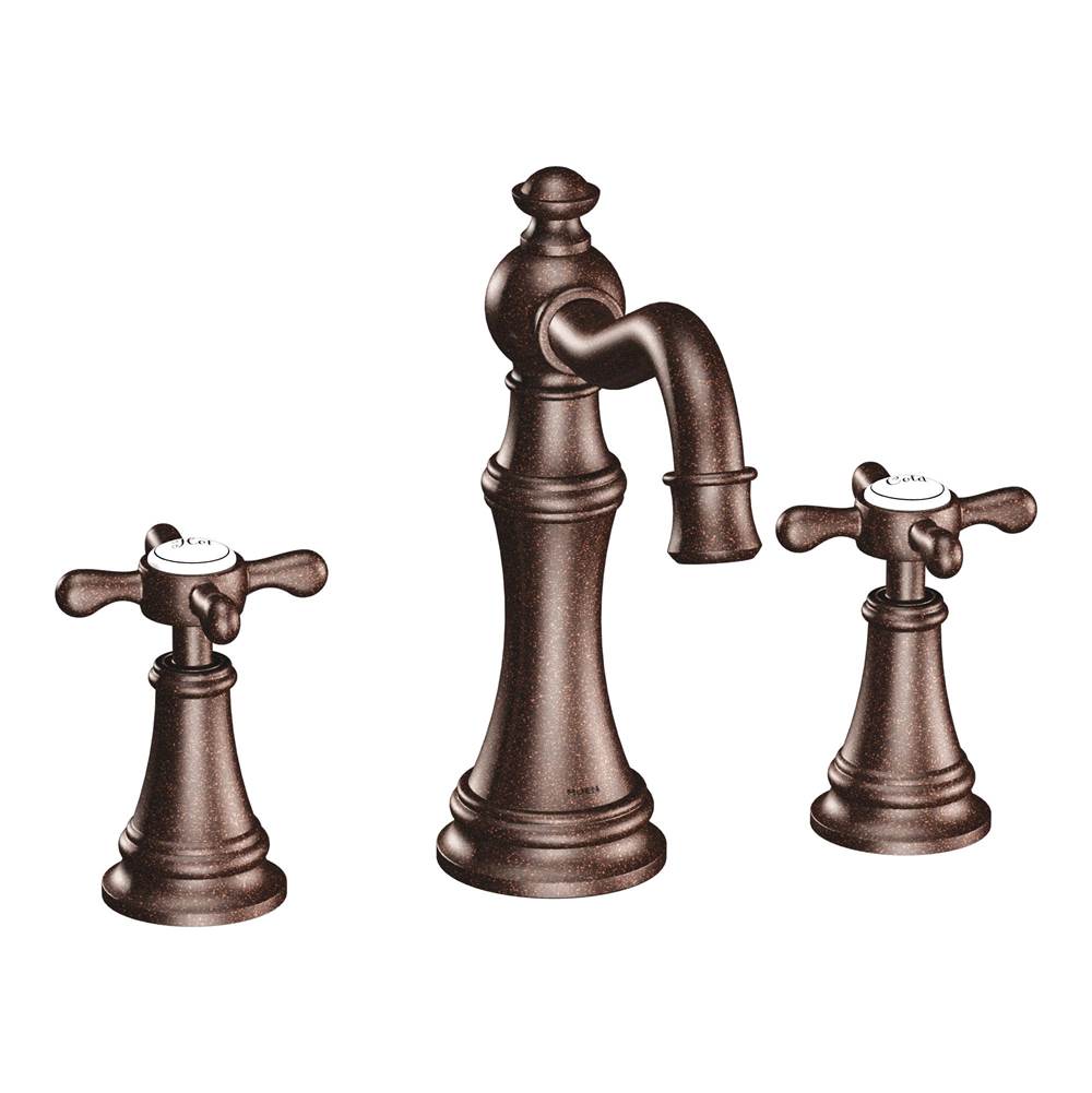 Moen Weymouth 8 in. Widespread 2-Handle High-Arc Bathroom Faucet Trim Kit in Oil Rubbed Bronze (Valve Sold Separately)