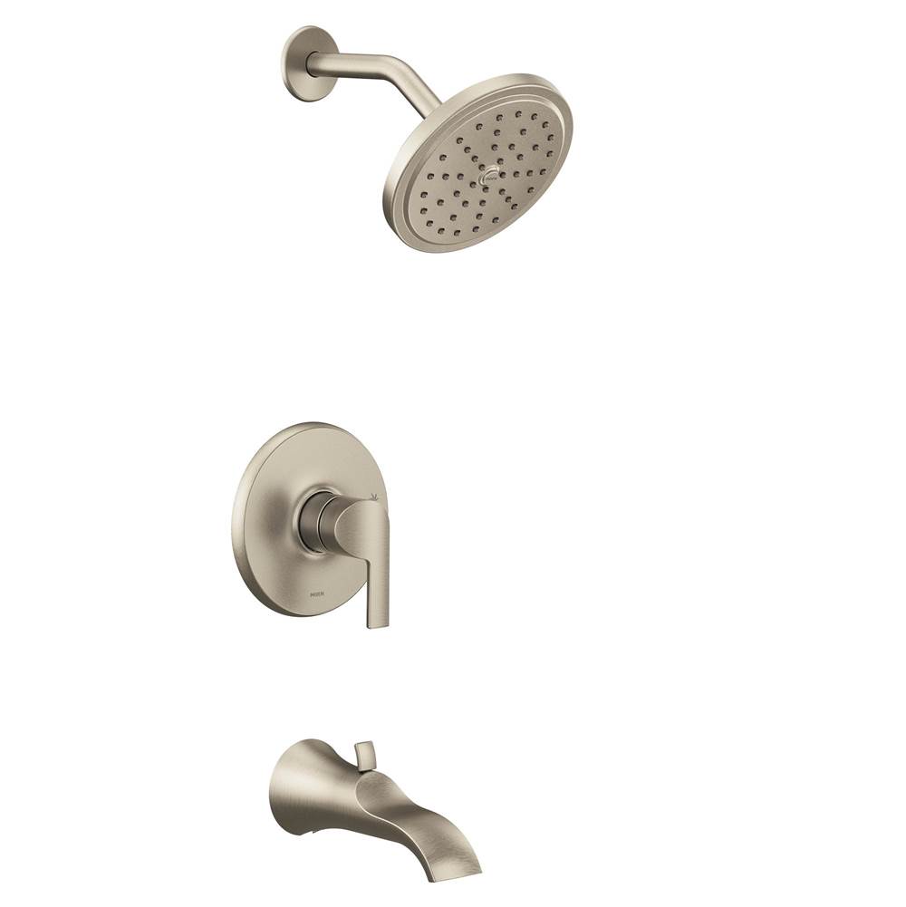 Moen Doux M-CORE 2-Series Eco Performance 1-Handle Tub and Shower Trim Kit in Brushed Nickel (Valve Sold Separately)
