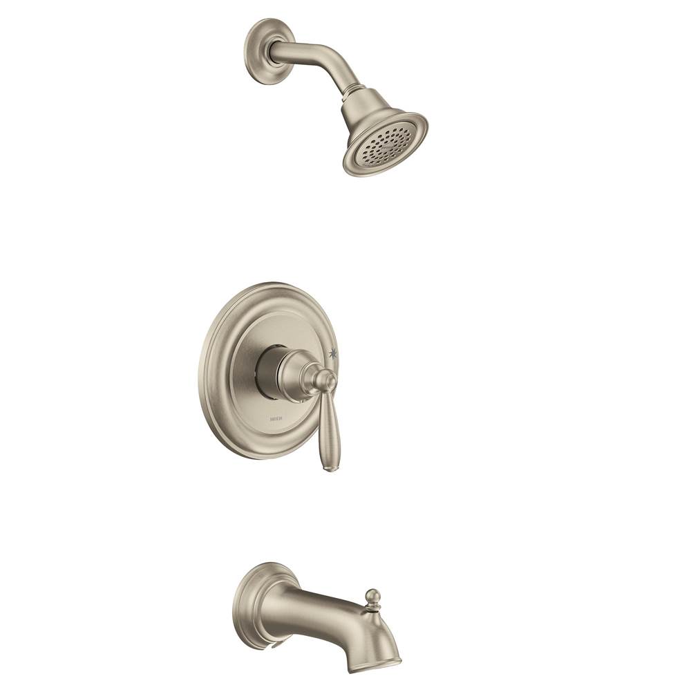 Moen Brantford M-CORE 2-Series Eco Performance 1-Handle Tub and Shower Trim Kit in Brushed Nickel (Valve Sold Separately)