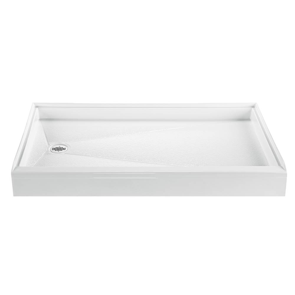 MTI Baths 5442 Acrylic Cxl Rh Drain 3-Sided Integral Tile Flange - White