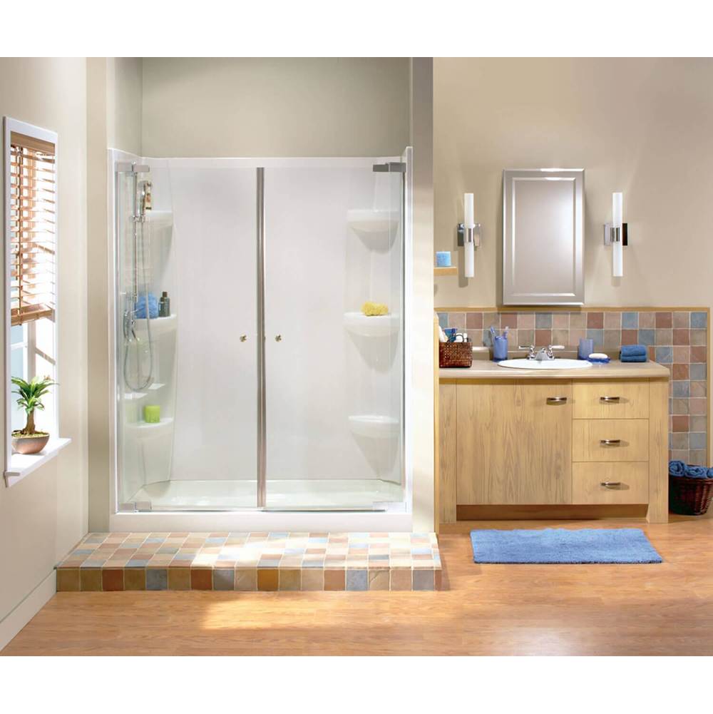 Maax Rectangular Base 4236 3 in. Acrylic Alcove Shower Base with Center Drain in White