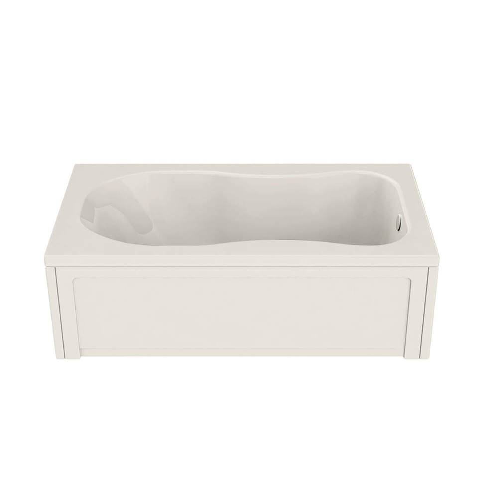 Maax Topaz 6636 Acrylic Alcove End Drain Bathtub in Biscuit