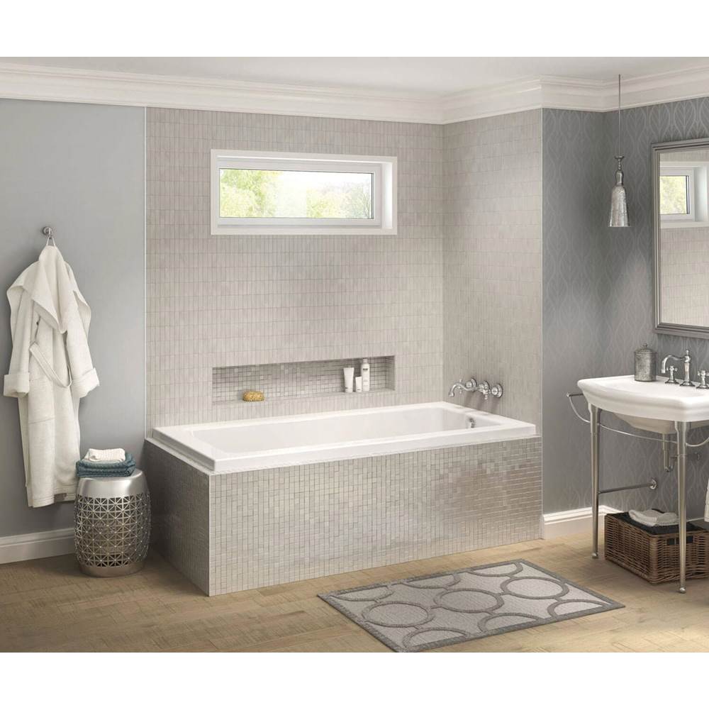 Maax Pose 6632 IF Acrylic Corner Right Left-Hand Drain Bathtub in White