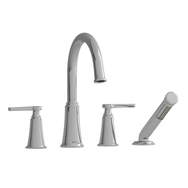 Riobel Momenti™ 4-Hole Deck Mount Tub Filler With C-Spout