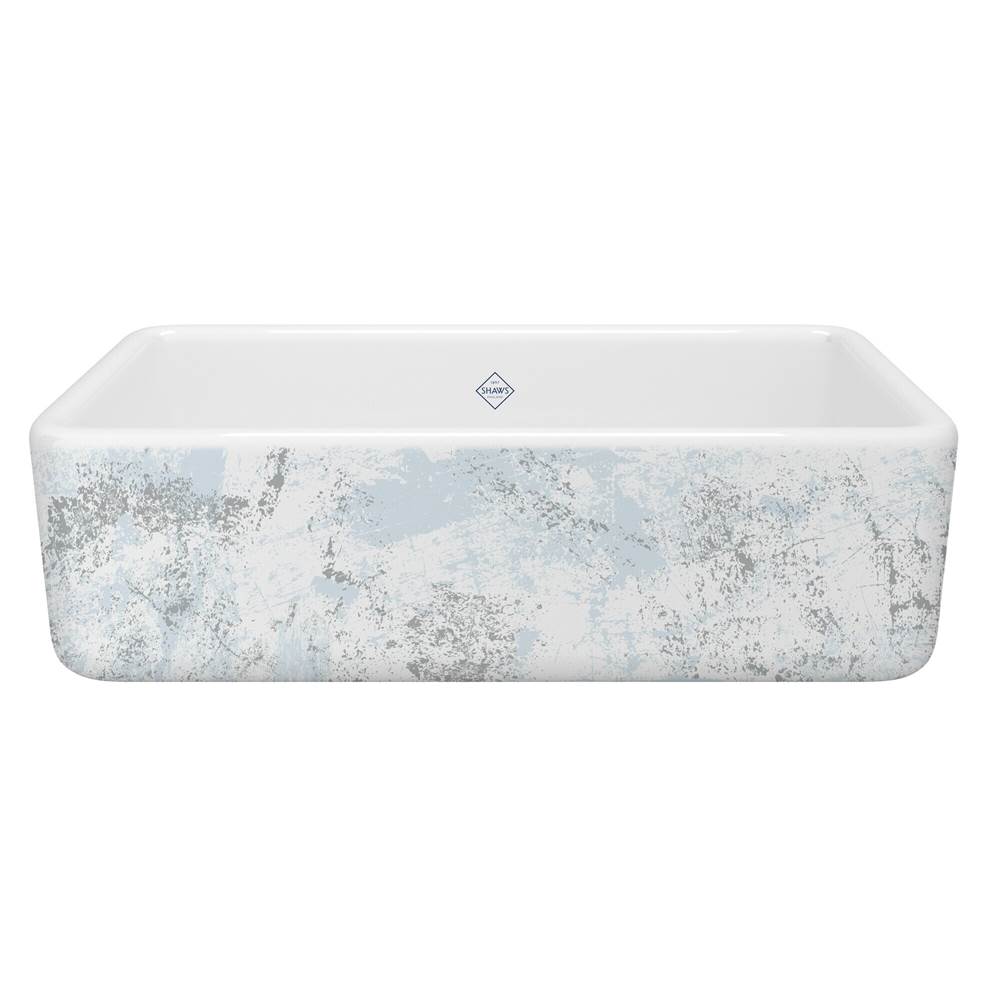 Rohl Lancaster™ 33'' Single Bowl Farmhouse Apron Front Fireclay Kitchen Sink With Patina Design