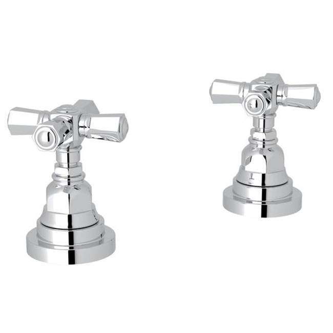 Rohl Rohl San Giovanni Bath Pair Of 1/2'' Hot And Cold Sidevalves Only In Polished Chrome With Cross Handles