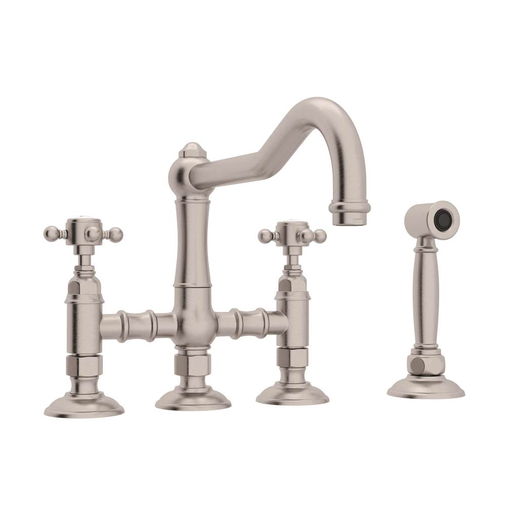 Rohl Acqui® Bridge Kitchen Faucet With Side Spray