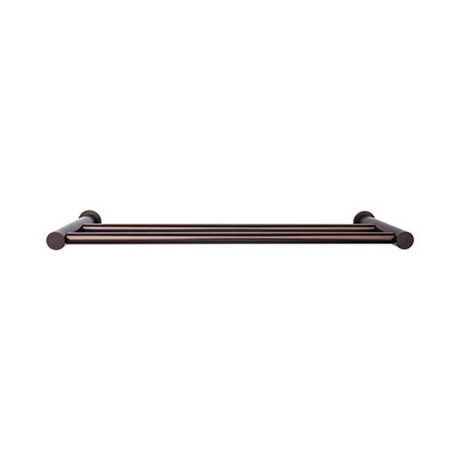 Top Knobs Hopewell Bath Towel Bar 18 Inch Double Oil Rubbed Bronze