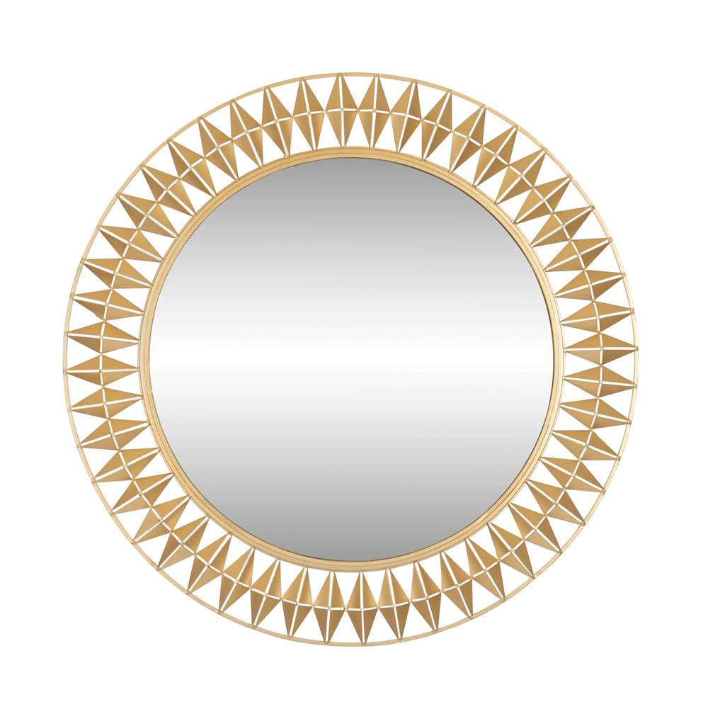 Varaluz Forever Round Mirror - French Gold